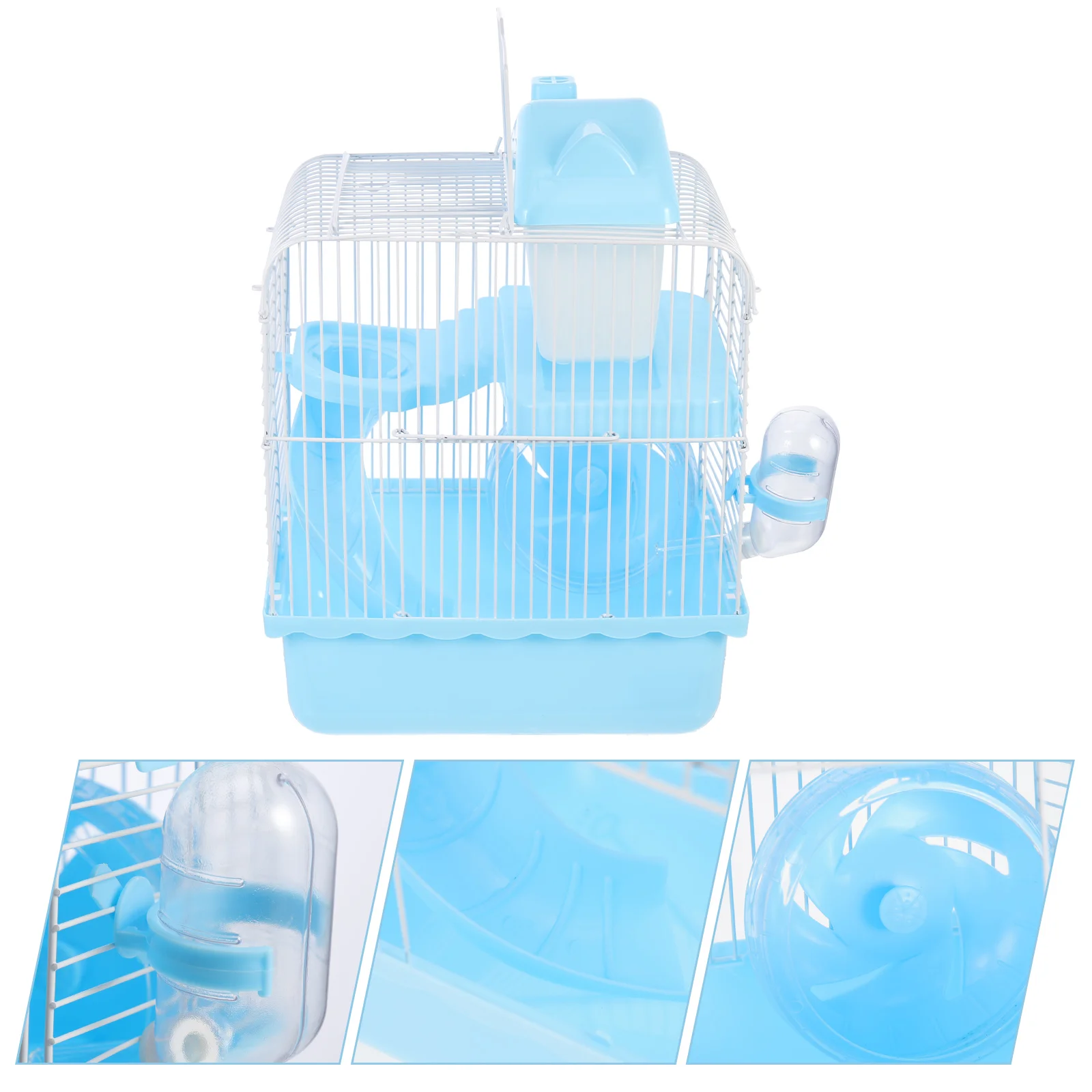 

Guinea Pig Hamster Cage Castle Accessories Double-deck Small Animal Bedding Rat