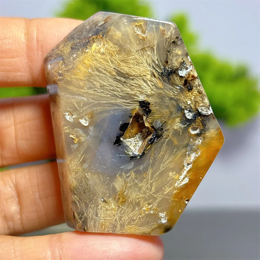 Rutile Agate Free Form Natural Crystal Home Decoration Room decor Luck Quartz Stone Garden Healing Energy Love Gifts Fortunate