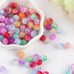 8-12mm Mixed Color Plastic Exploding Beads Loose Spacer Beads Handmade Beads For DIY Jewelry Making Bracelet Finding Accessories