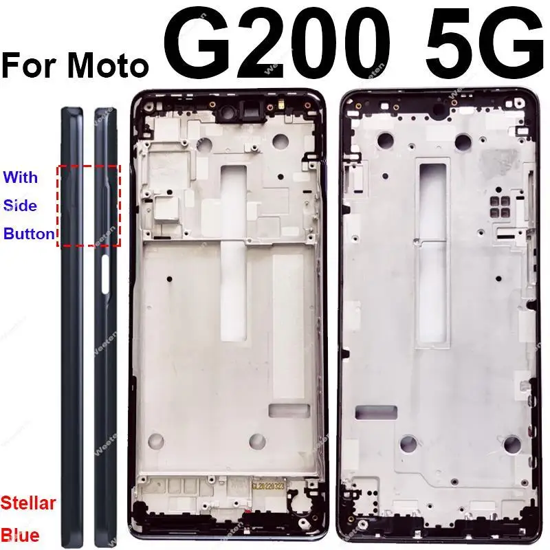 Middle Housing Frame For Motorola MOTO G200 5G Middle Frame Front LCD Cover Bezel Panel Parts