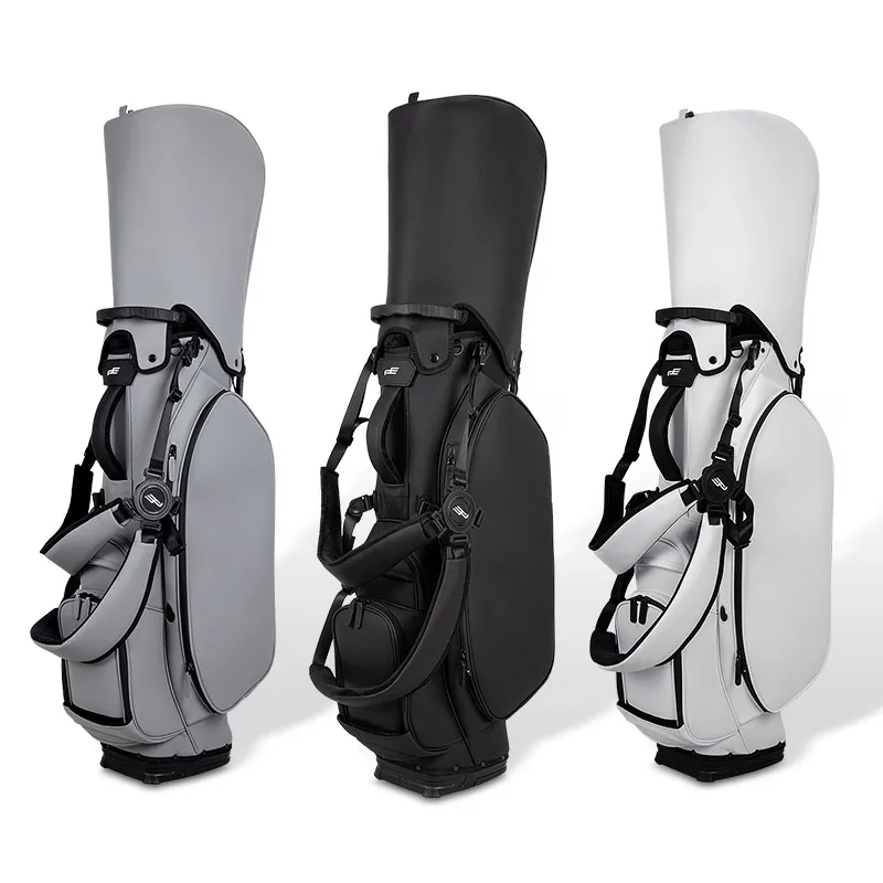 PLAYEAGLE Golf Stand Bag For Men Women Lightweight PU Leather Golf Bag 14 Clubs Bracket Bag With Support Rod