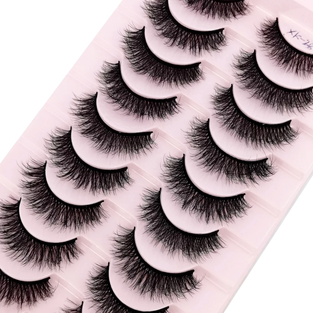 HBZGTLAD 10 Pairs 3D Mink Lashes Natural Eyelash Dramatic False Eyelashes Faux Cils Makeup Fake Eyelash Extension maquiagem