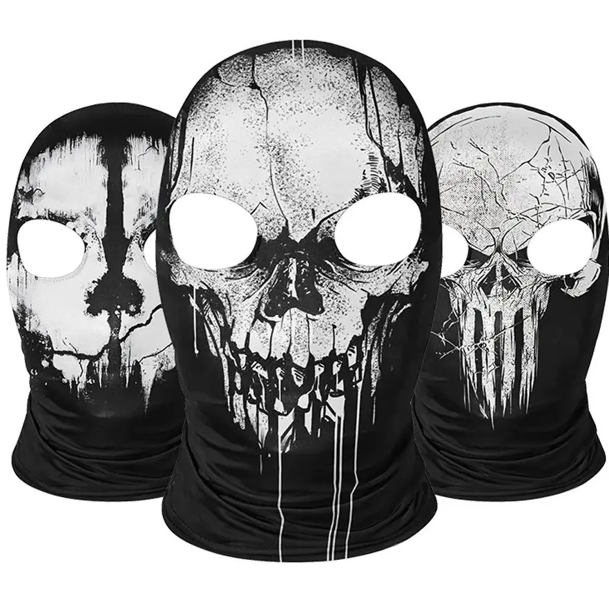 

1pc Scary Skull Pattern Balaclava Masks For Halloween Costume Cosplay Outdoors Windproof Full Face Mask Cycling SkiingClimbing