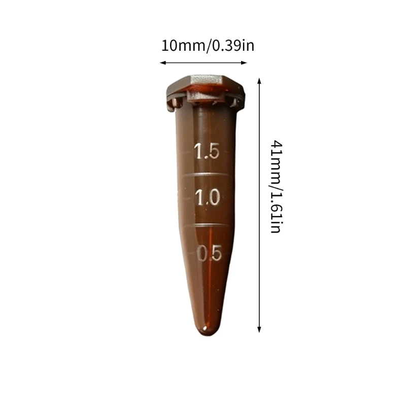  1.5ml Conical Plastic Test Tube Sample Storage Container with Caps for Lab