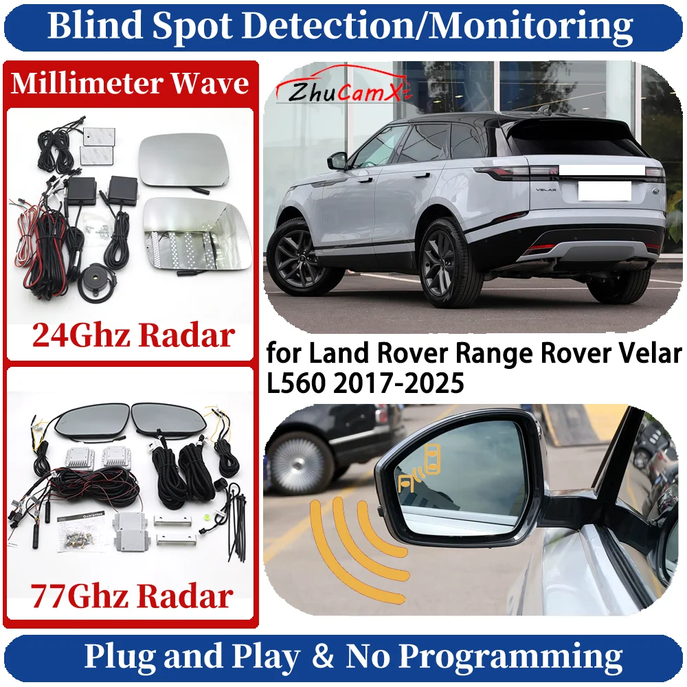 Blind Spot Monitoring/Detection System for Land Rover Range Rover Velar L560 2017-2025 Night Driving Side Lane Change Assist