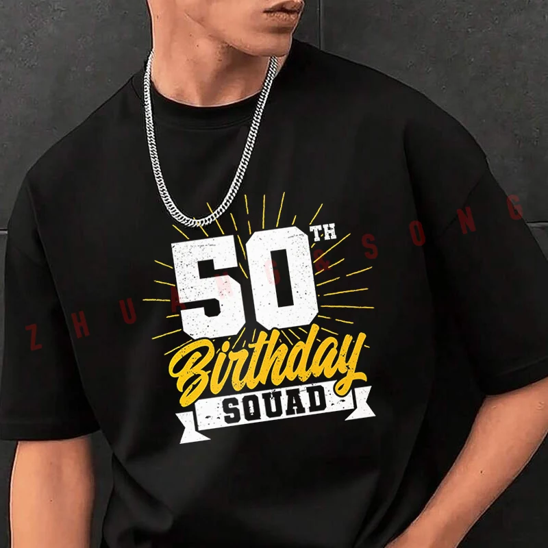 

Забавная футболка с принтом на 50-летие, мужская брендовая футболка, мужские летние футболки, повседневные футболки высокого качества с круглым вырезом