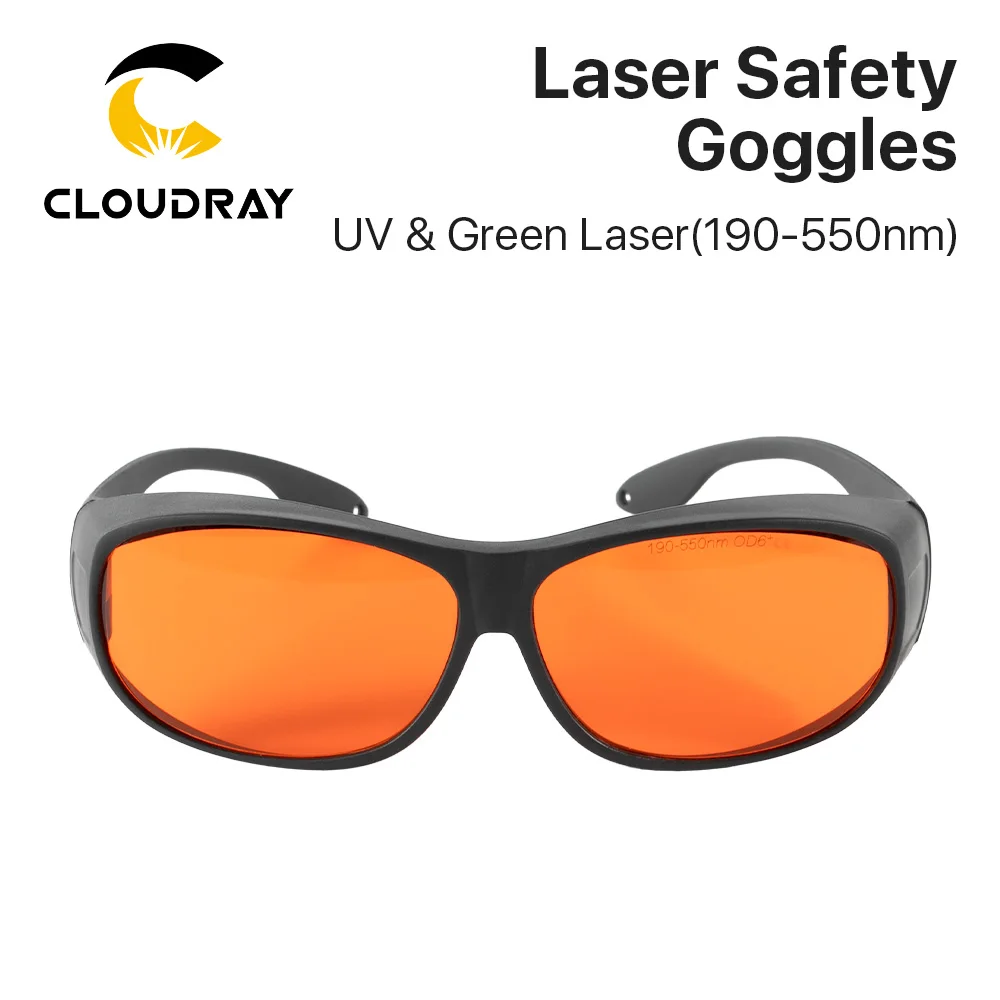 

Cloudray OD6+ 355nm 532nm UV Laser Safety Goggles 190-550nm Protective Glasses Shield Protection Eyewear for UV Laser Machine