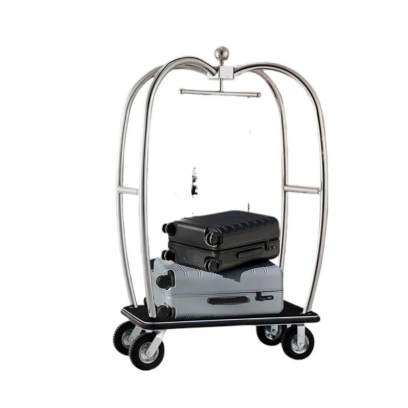 

*Five-star hotel lobby luggage cart luxury FIT luggage cart concierge push