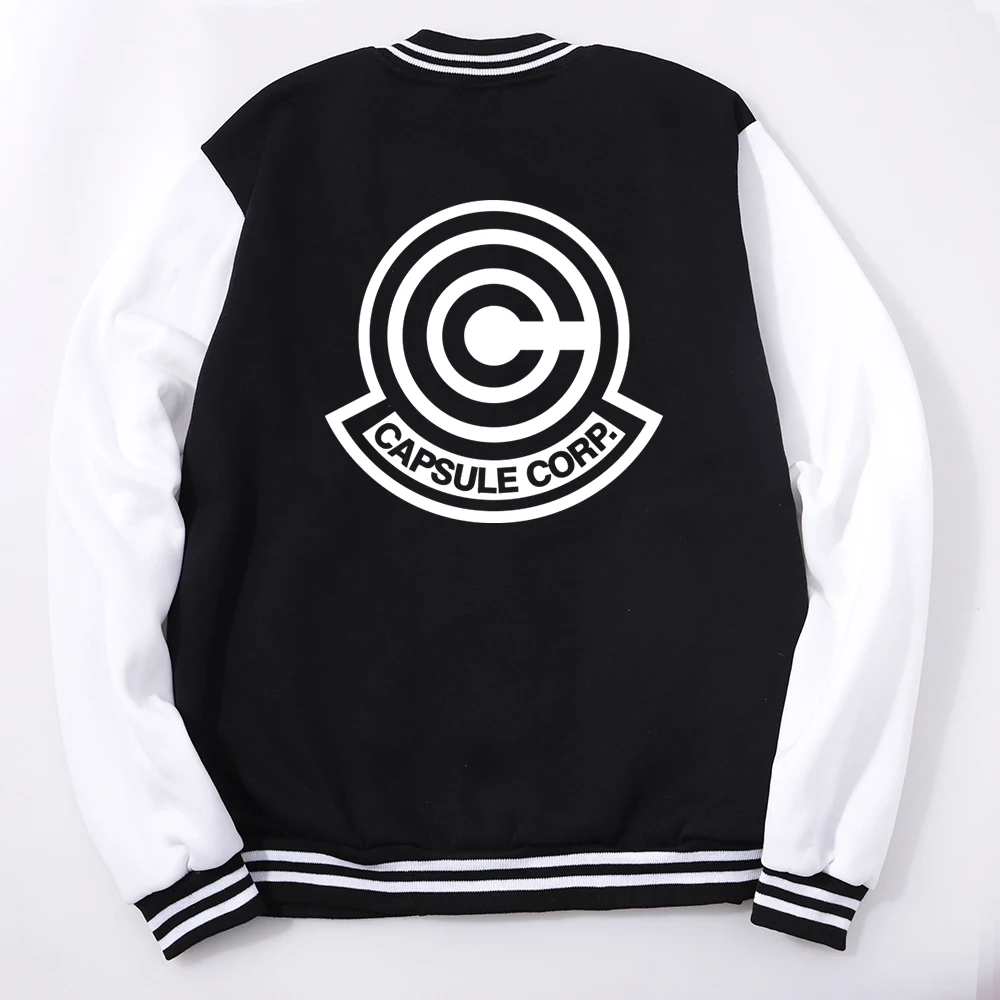 Japanese Anime Letter C Logo Coats Male Fashion Crewneck Baseball Uniform Vintage Clothing Loose Casual Female Sportswears