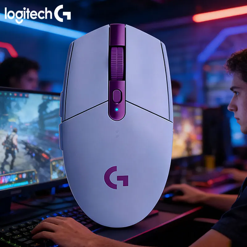

Беспроводная мышь Logitech G304 с двумя режимами работы, черная мышь, фиолетовая мышь, синяя мышь, белая мышь, беспроводная мышь Logitech G305