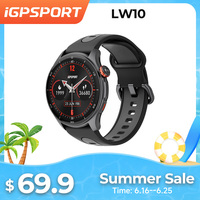 iGPSPORT LW10 1.43in AMOLED Screen Heart Rate Monitoring Bluetooth Call GPS Sports Fitness Blood Oxygen for Running Cycling