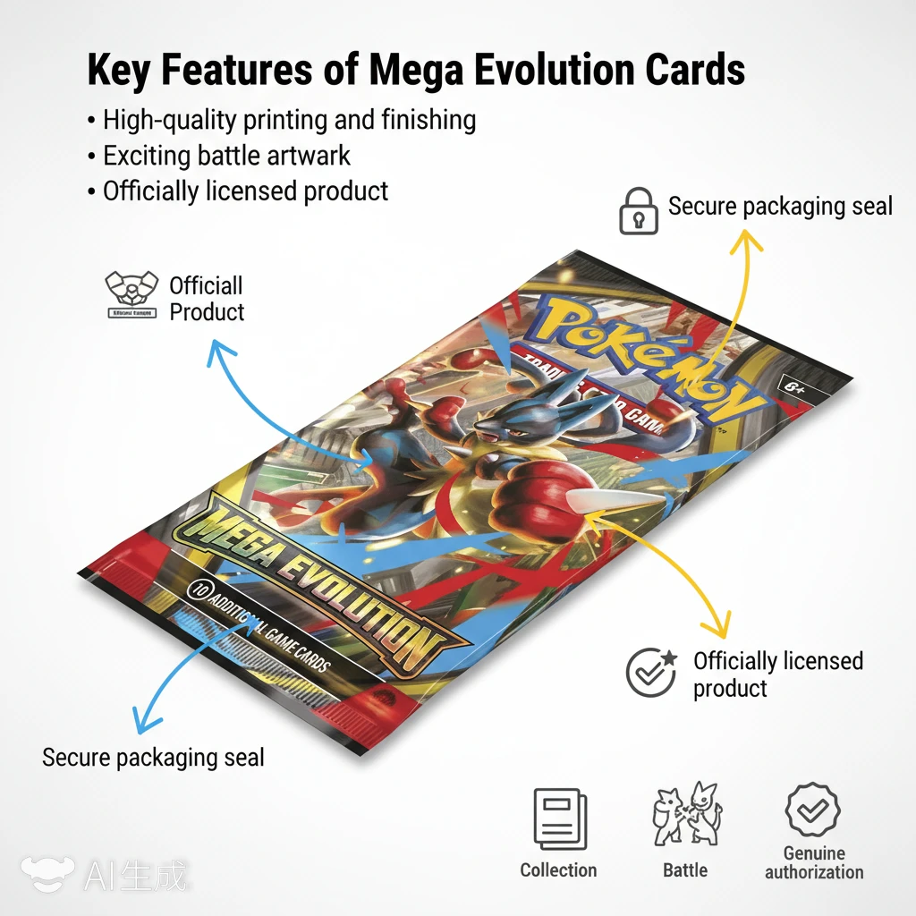 بطاقة تداول البوكيمون الأصلية PTCG النسخة الإنجليزية ME01 MEGA EVOLUTION Booster Box ETB Cards #3