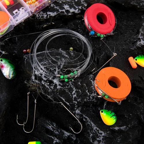 Imagen 2 del producto Aparejo de pesca de Surf, aparejo de aleta recortado, polea de Pennel para pesca de mar de fundición larga, platillo de lubina de playa, gancho de Cod Aberdeen