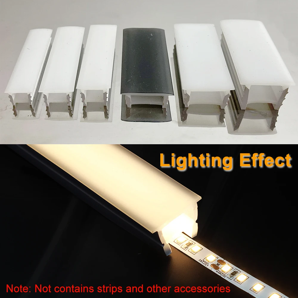 LED sílica corda tubo recesso cobertura, silicone macio flexível, tira impermeável para interior e exterior, WS2812, 1-10m