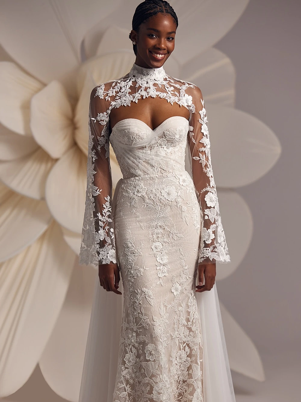 

Customized Boho Ivory Lace Wedding Dress Classic Sweetheart Sleeveless Bridal Gowns Soft Mermaid Court Train Vestido De Novia