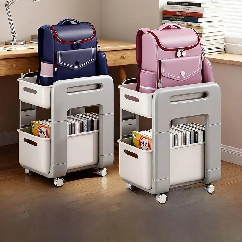 

Тихая студенческая сумка для книг, многослойная тележка для хранения книг, мобильная тележка, домашний стол под эльфом, органайзер, бесшумные колеса для детской комнаты