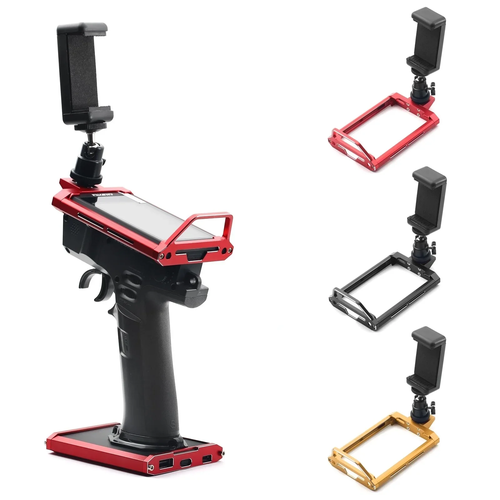 

Metal Transmitter Protector Frame and Phone Holder YA-0711BK For Flysky Noble NB4 / NB4 Pro / NB4+ Remote Control