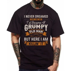 Men's Trendy T-shirt For Summer Outdoor, Casual Grumpy 