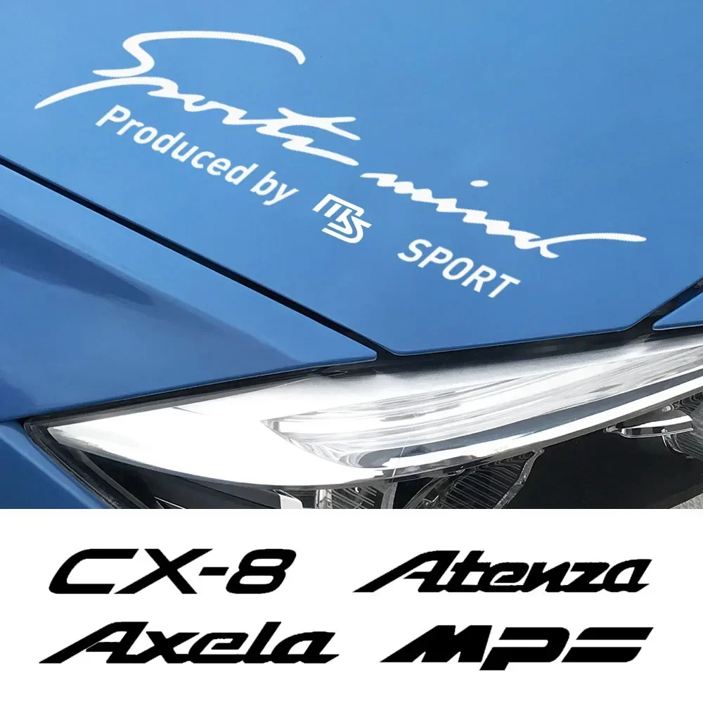 32X9CM 1PC Car Front Light Eyebrow Sticker Vinyl Refitted Decoration for MS CX-3 CX-5 CX-8 ATENZA AXELA DEMIO MPS SPORT