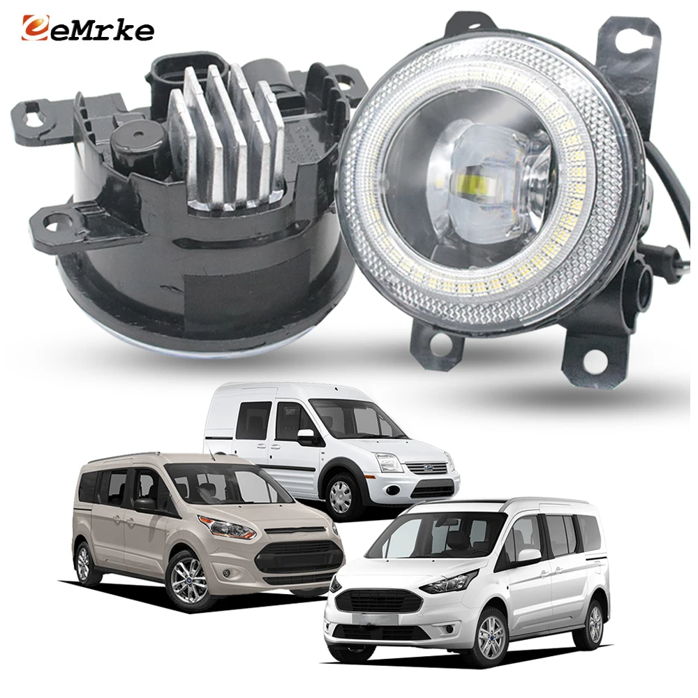 

30W Front Headlight For Ford Tourneo Transit Connect 2009-2020 2021 2022 Fog Lights Upgrade Angel Eyes Aperture Accessories