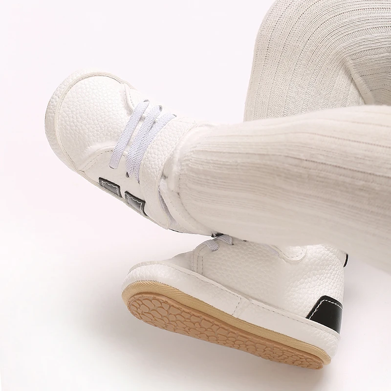 المألوف شتاء دافئ وغير زلة حذاء كاجوال 0-18 متر الوليد عالية أعلى بولي PU أحذية رياضية للرضع والأطفال الصغار المشي