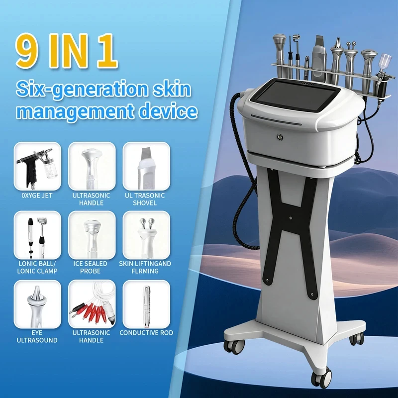Korea HYCYNIS 9-in-1 Skin Management System Integrated HydroFacial Care Oxygen Jet Peel Multifunction Beauty Spa Equipment