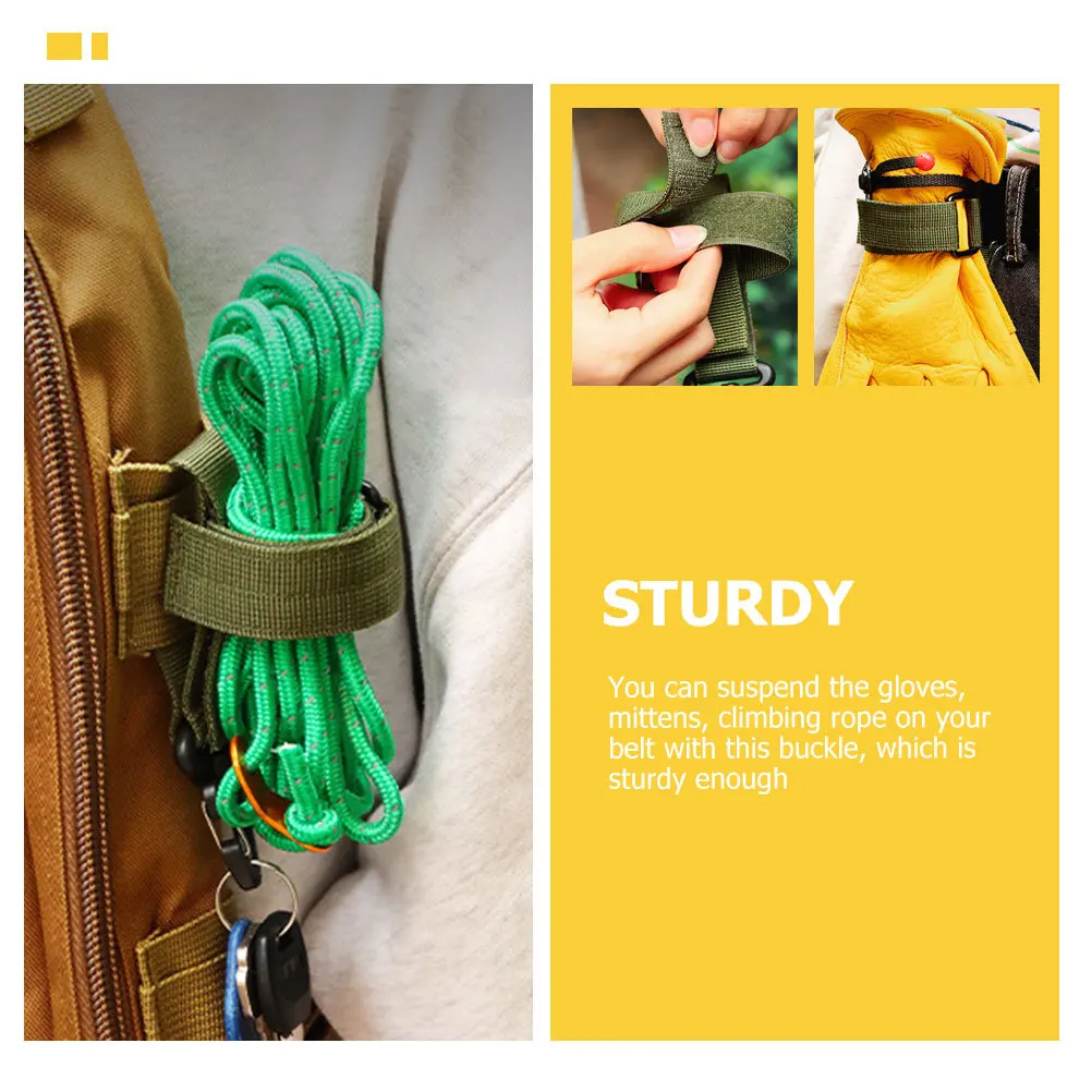 

5pcs Camping Glove Straps Belt Leash Holder Adjustable Outdoor Rope Organizers Durable Nylon Wear-Resistant Hiking Climbing