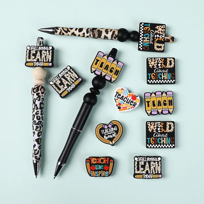 50pcs Wholesale New Teacher Silicone Beads Handwork Focal Beads Baby Toys DIY String Pen Bead Nipple Chain Jewelry Accessories