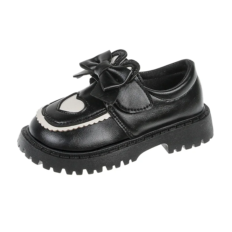 2025 خريف جديد الفتيات حذاء مسطح لطيف الأرنب الدب الاطفال الأميرة أحذية أصابع مستديرة لينة وحيد الأطفال أحذية من الجلد الحلو عدم الانزلاق #6