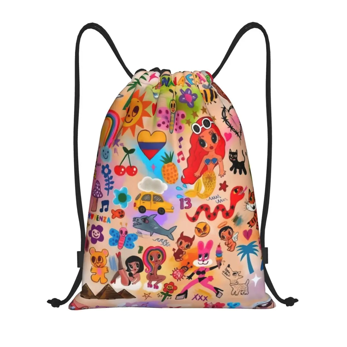 

Reggae Singer Karol G Drawstring Bags Women Men Foldable Gym Sports Sackpack Training Storage Backpacks