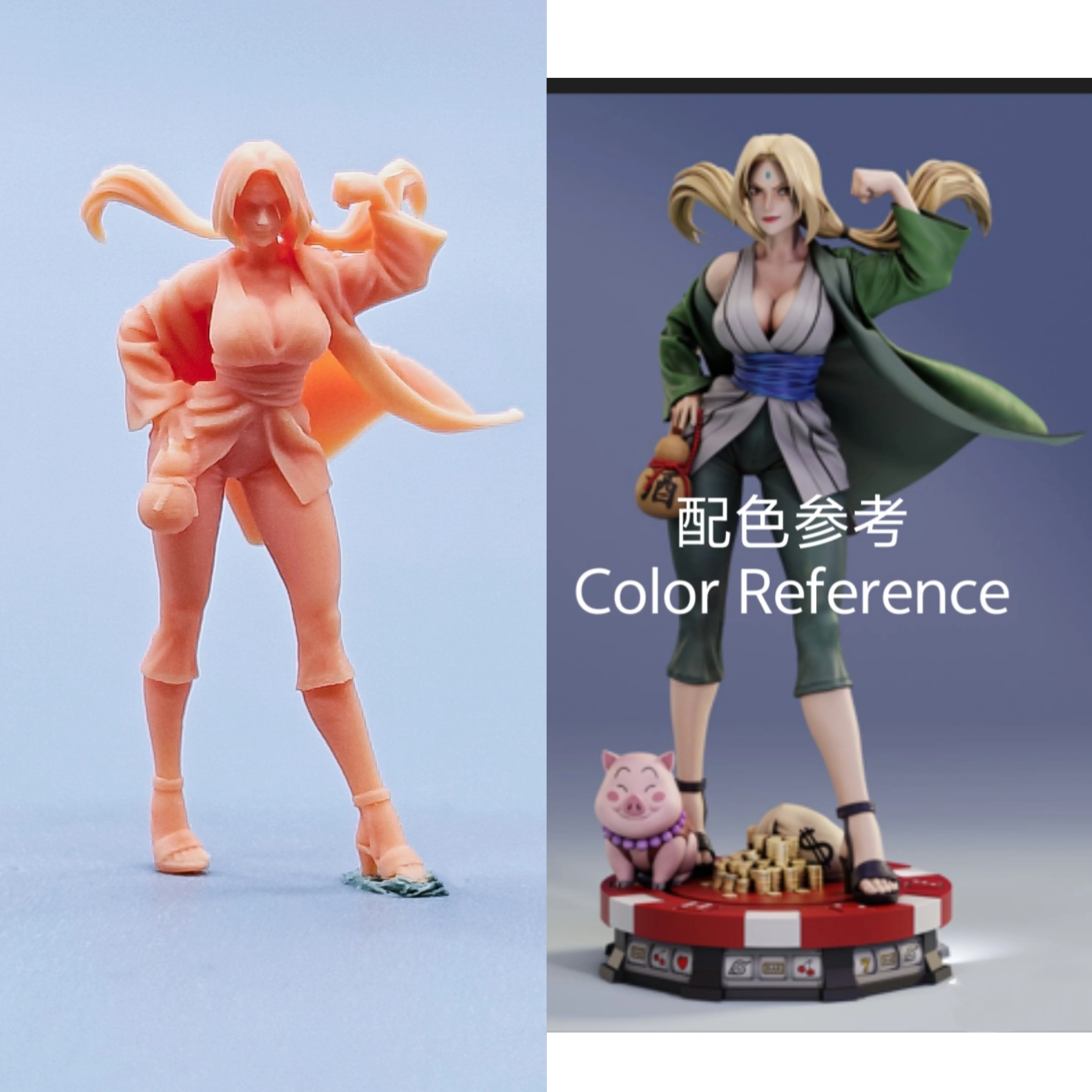 1/64 Figuren, Maßstabsmodell, Harz, Tsunade, unbemalte Miniaturen, Diorama, handbemalt, C418
