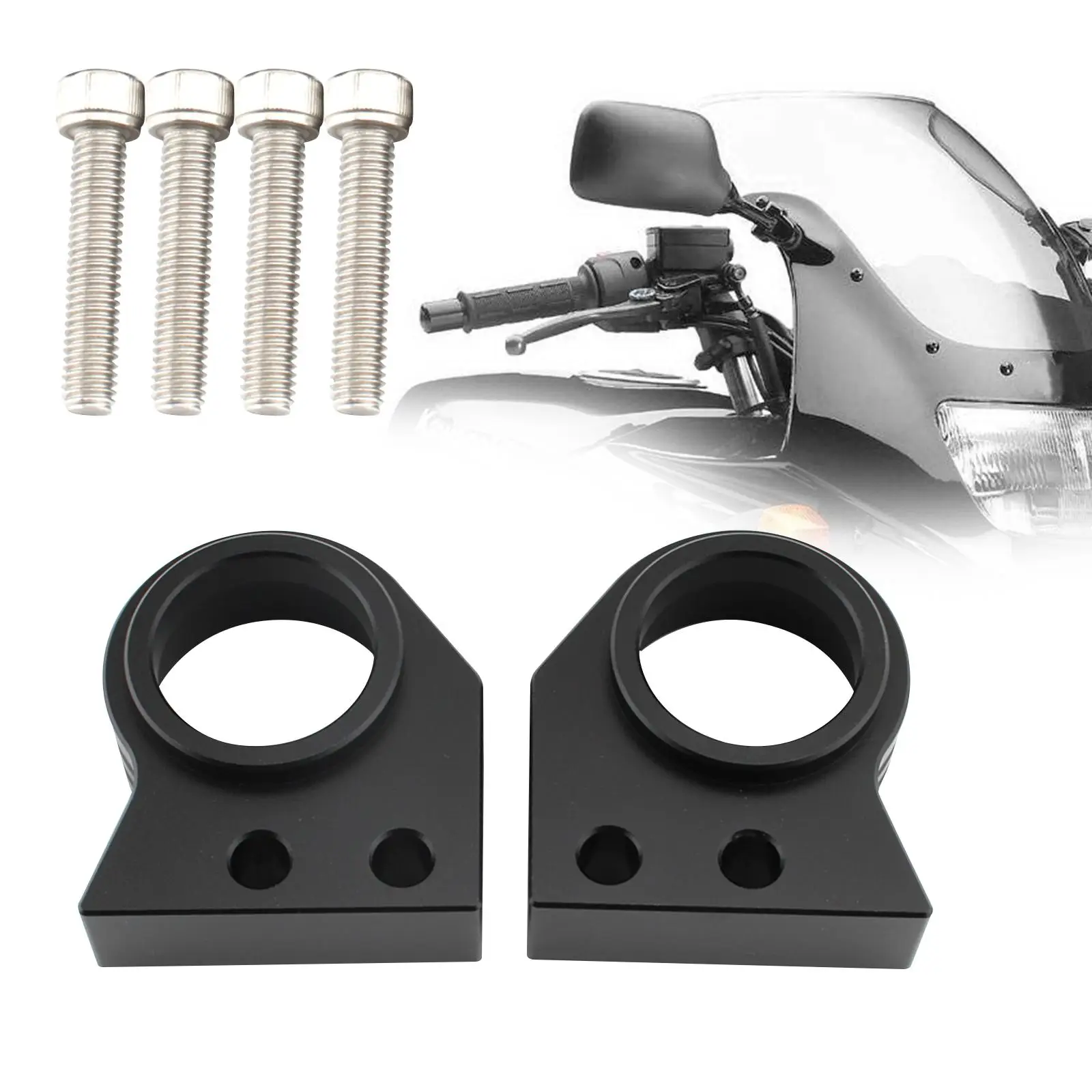 2 Pieces Handlebar Risers Parts Bar Brackets Adapter Handle Bar Mount Risers 20mm Heightened for Kawasaki Zzr600 1990-2008