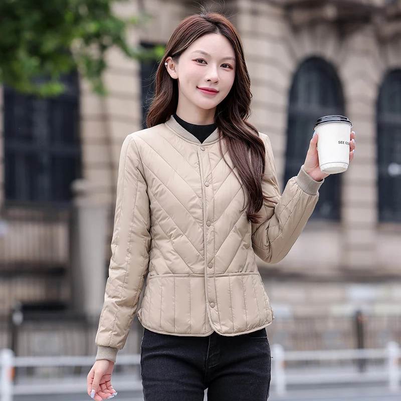 

Женское хлопковое пальто Fce на подкладке Thiened Cotton Jaet ort Sle Inner Wear Маленькое хлопковое пальто Зимнее теплое плотное пуховое пальто на подкладке Fce...