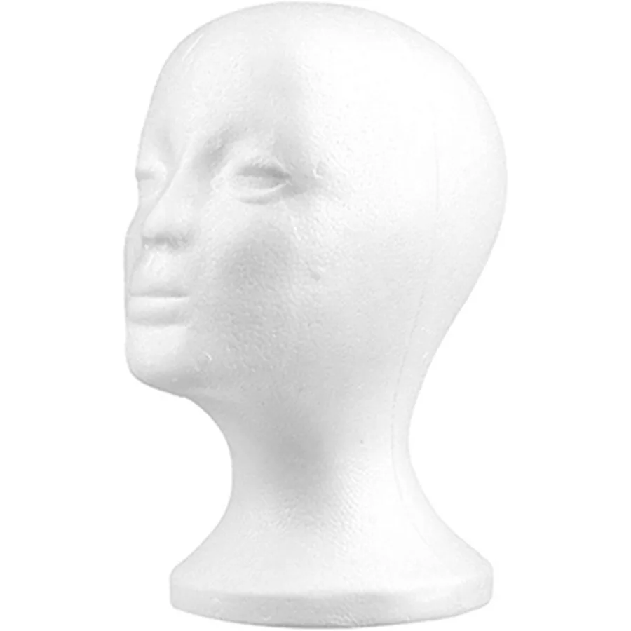 

Female Foam Head Manikin Head Model Wigs Mannequin Head Foam Mannequin Female Wig Head Stand for Hats Jewelry Display in Clothe