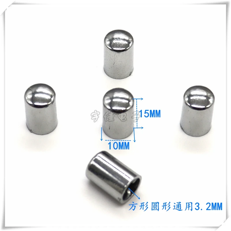 10PCS 10*15mm Electroplating Button cap, Square Round Hole Diameter 3.2MM Light Touch Switch Button Cap Silver