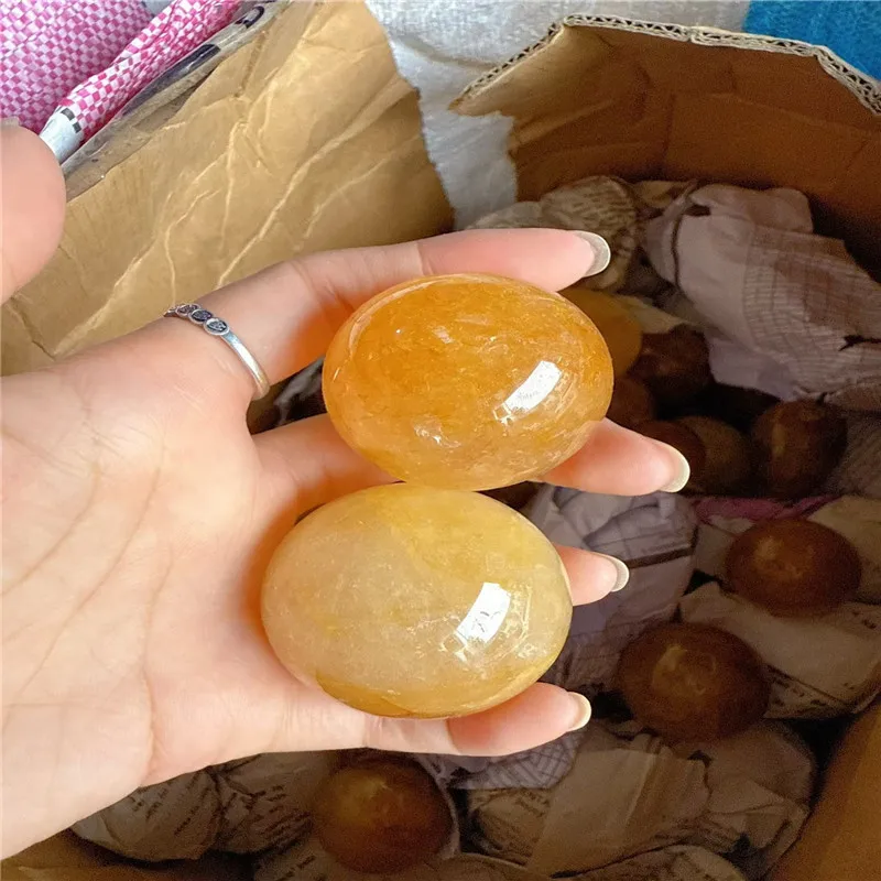 50mm Natural crystal yellow balls for home decoration