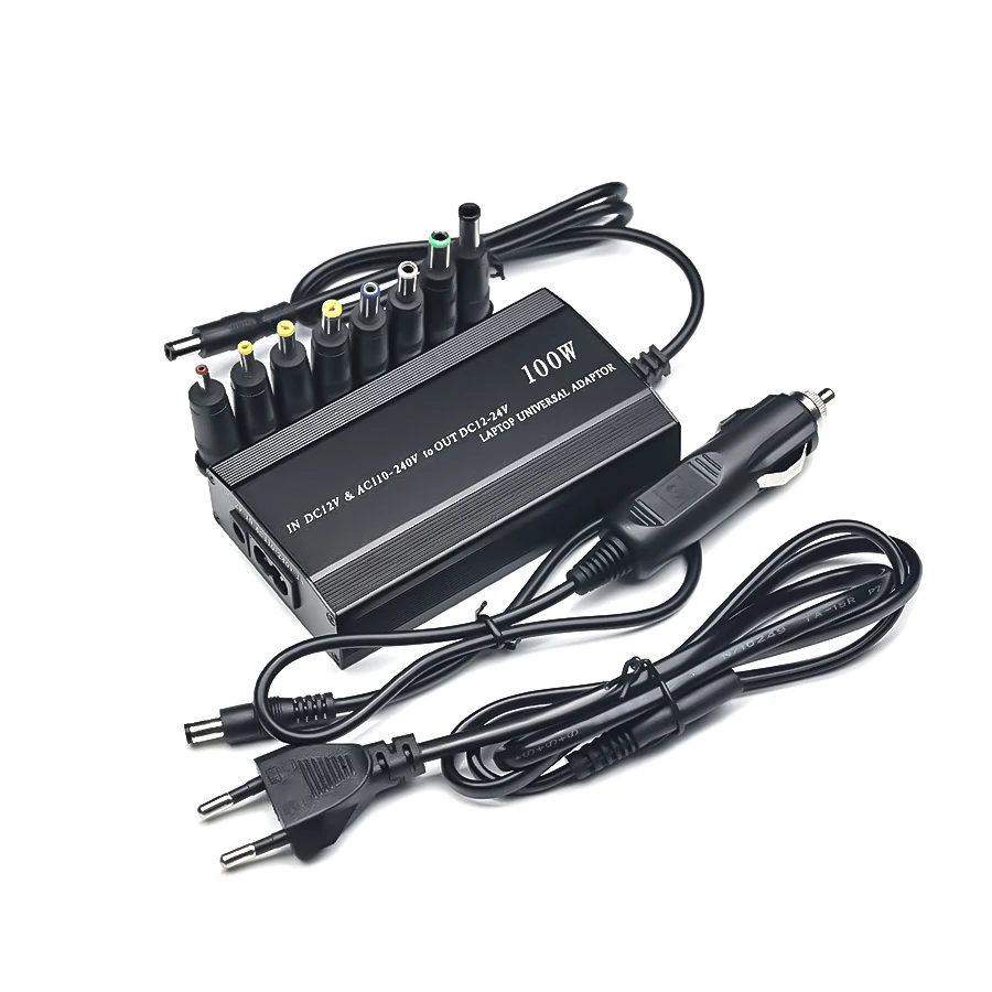 Universal 100W AC DC 12V Switching Adjustable Power Supply Adapter Charger Notebook Transformer 15V 16V 18V 19V 20V 24V Adaptor