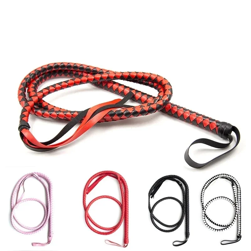 180cm Long Bdsm Slave Leather Whip Erotic Crop Hunting Leather Spanking Paddle Play Bondage Harness Sex Toys Whip for Couples