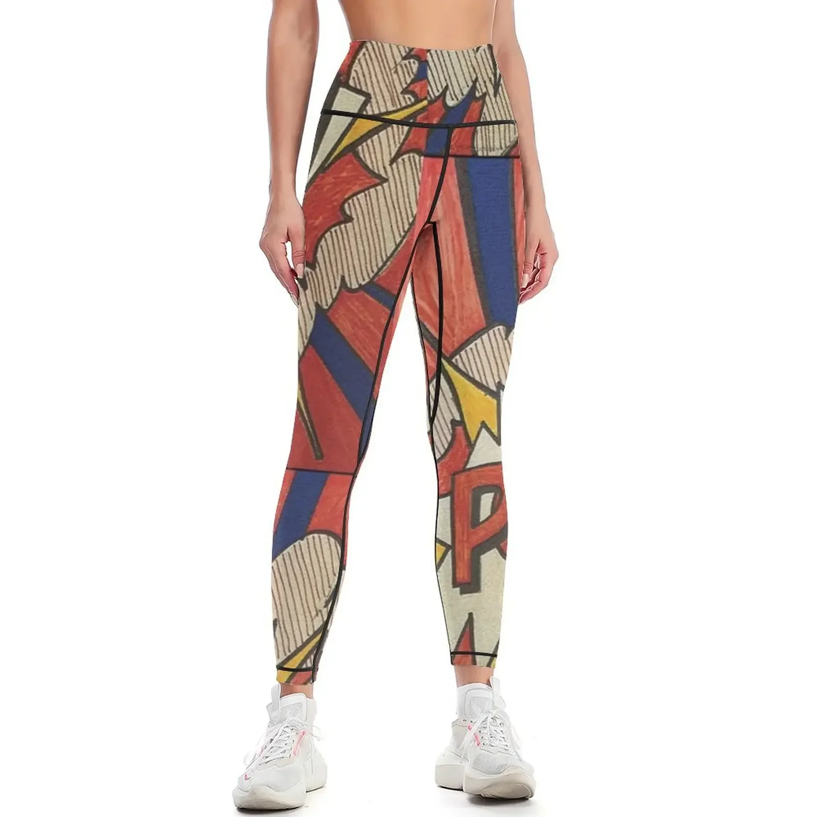 

Pop art digital pen painting Leggings Pants sport Sports female Women's tights sporty woman gym Womens Leggings