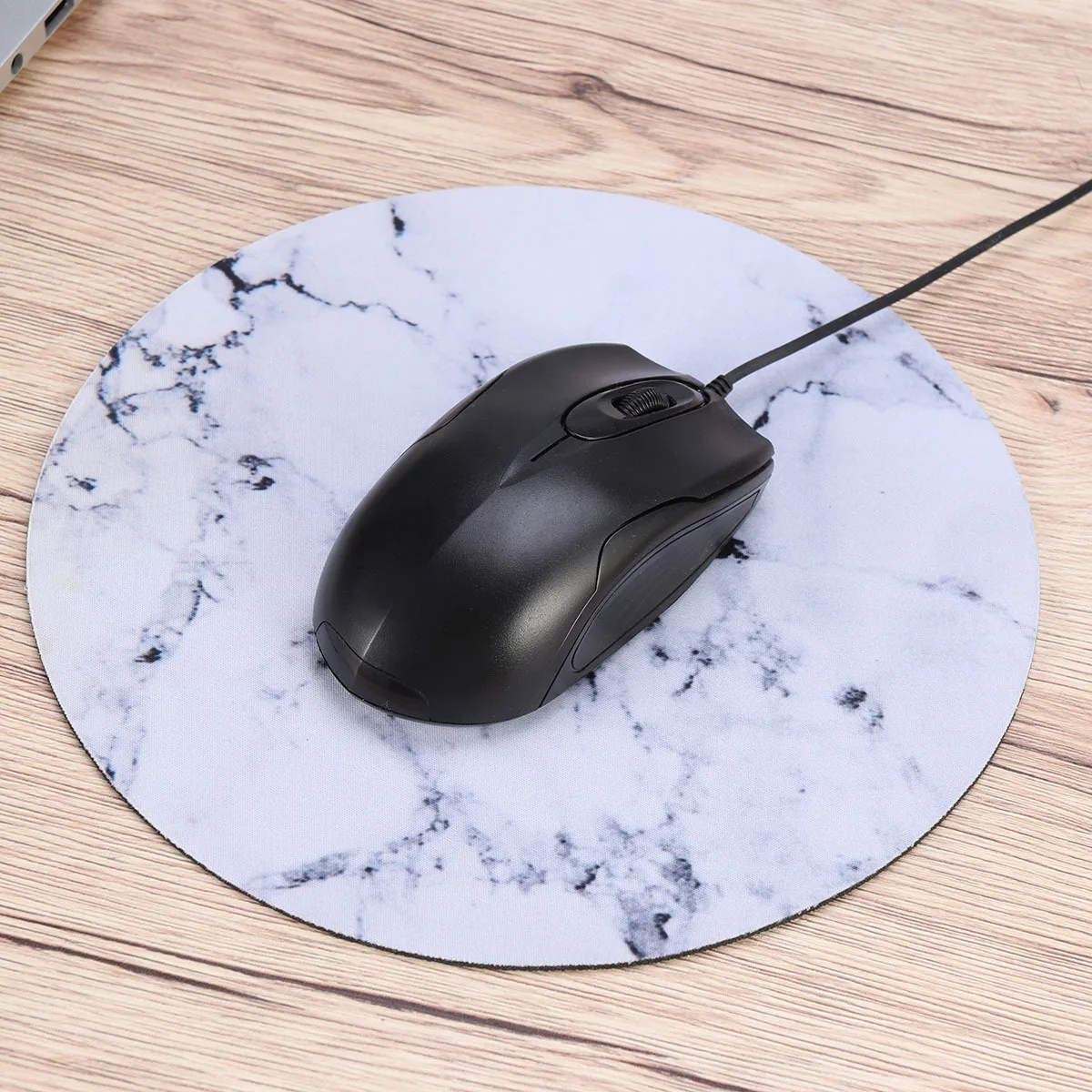 

Marbling Circular Mouse Pad Premium Material Soft Comfortable No Deformation Smooth Precise Sliding for Computer Laptop