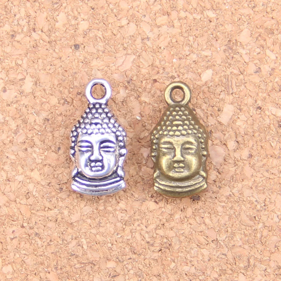 76pcs Charms Buddha Head 16x8mm Antique Pendants,Vintage Tibetan Silver Jewelry,DIY For Bracelet Necklace