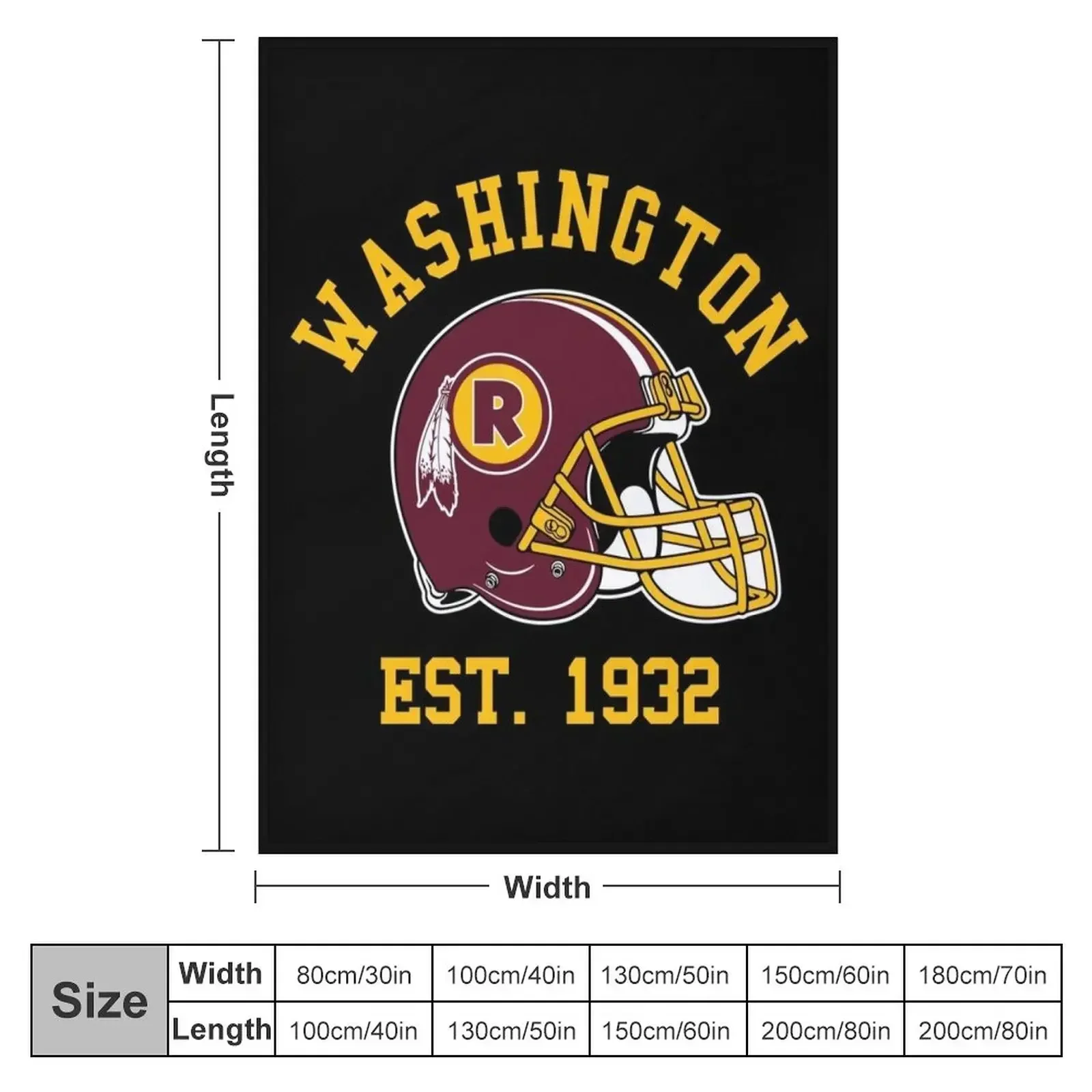 Washington Football Throw Blanket Flannel For Decorative Sofa Blankets