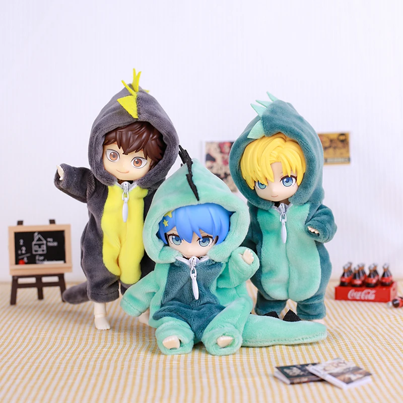 For Obitsu 11 Doll Cute Dinosaur Jumpsuit Clothes For 1/12 OB11 Gsc Bjd Body Doll Outfit Clothes Gift Idea