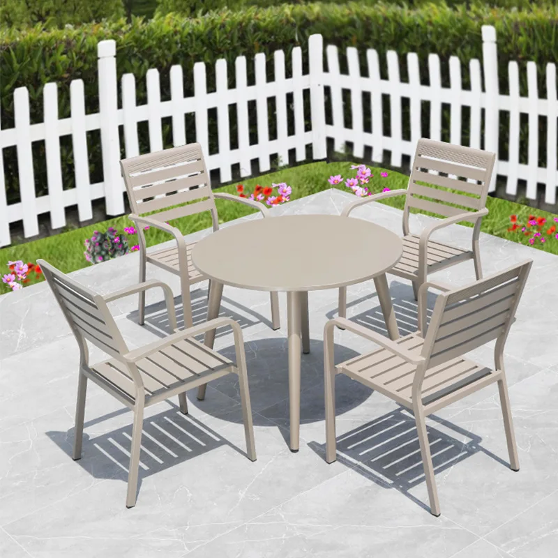 Уличные столы и стулья во дворе, телескопический стол из алюминиевого сплава, сад, вилла, балкон