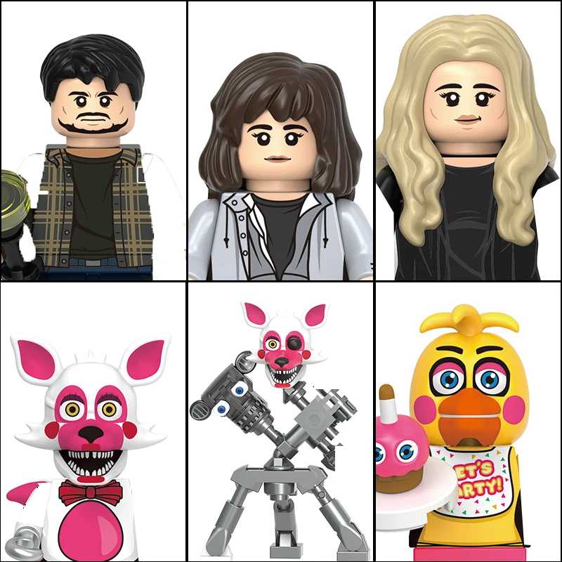 V1004 Anime Cartoon Model Bricks Horrible Thriller Mini Compatible Assemble Puzzle Toy Building Blocks boy Birthday Gifts