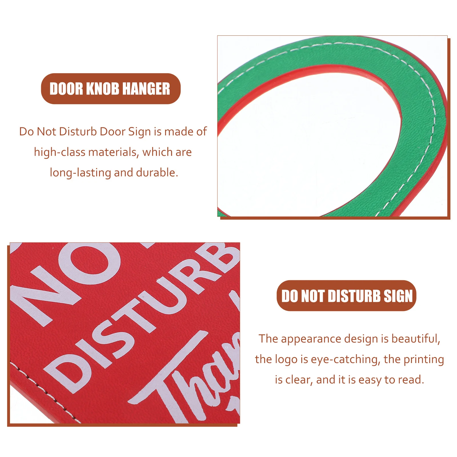 

Double Sided Do Not Disturb Door Hanger Sign Hotel Room Decor Please Knock Tag Reversible Hanging Door Plate