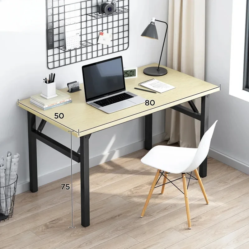 Mesa plegable portátil para el hogar, mesa de comedor Simple Rectangular para oficina