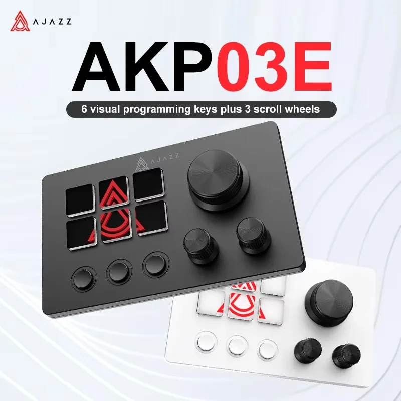 

Ajazz Akp03e Mechanical Macro Keyboard Multi-Function Desktop Assistant For Office And Gaming Easy-To-Use Multimedia Controls