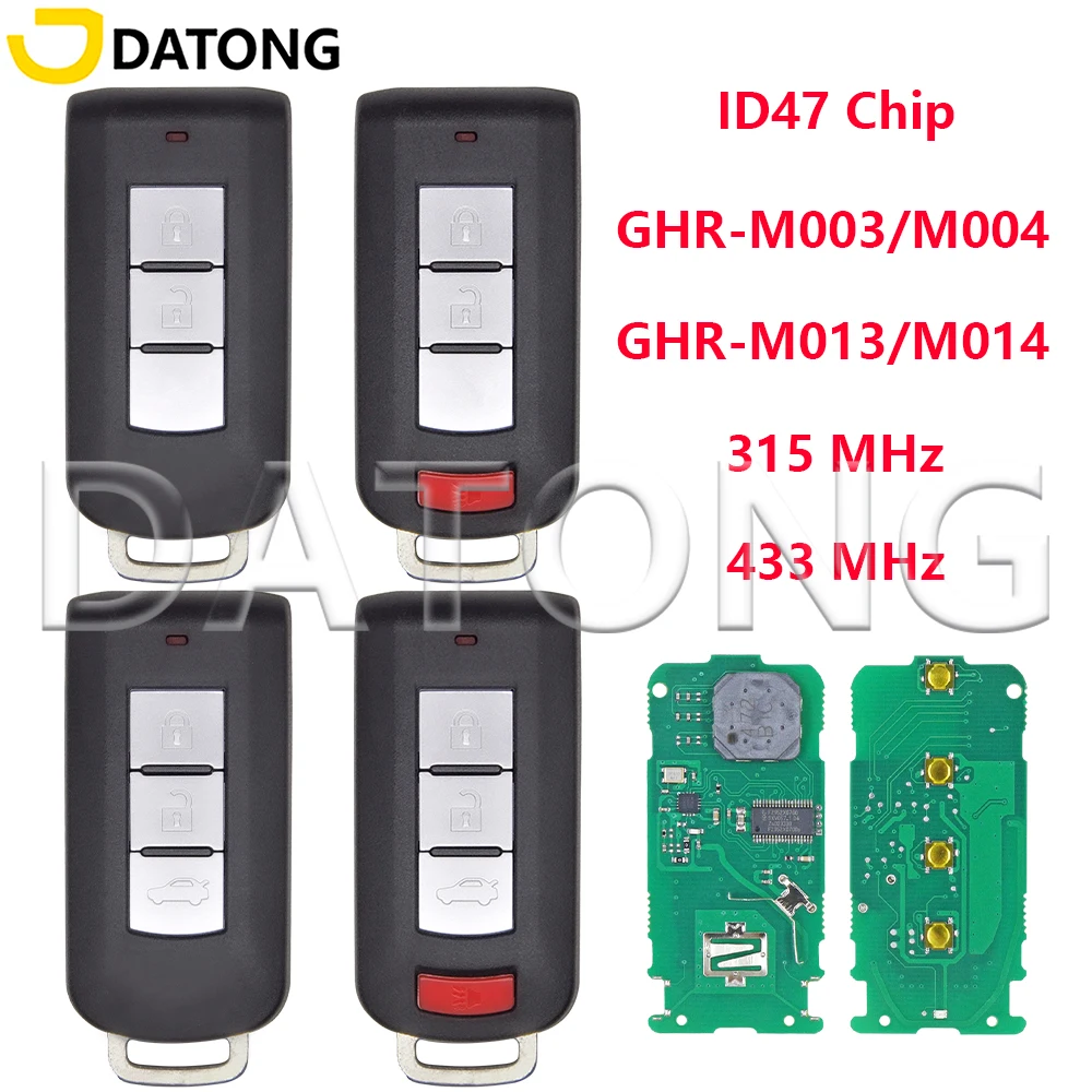 

Datong M003/M004 M013/M014 315/433 МГц ID47 чип умный автомобильный дистанционный ключ для Mitsubishi Xpander Eclipse Cross Pajero L200 Montero