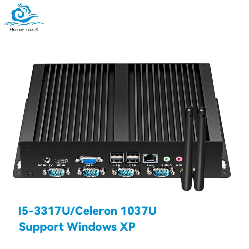 Inter Core i5-3317U Mini PC Borebone Kit DDR3 RAM SSD Supporto WindowsXP WiFi con 8xUSB2.0 4xRS232 1xHDMI Computer per Industral